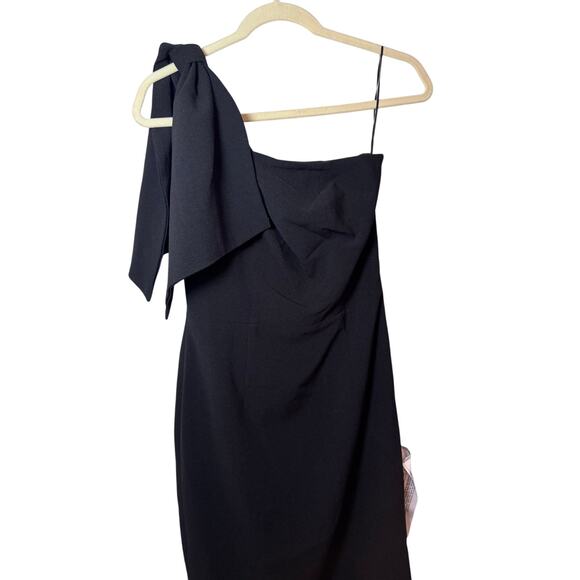 Dress the Population Tiffany One-Shoulder Midi Dress black sz S NEW - Picture 14 of 16